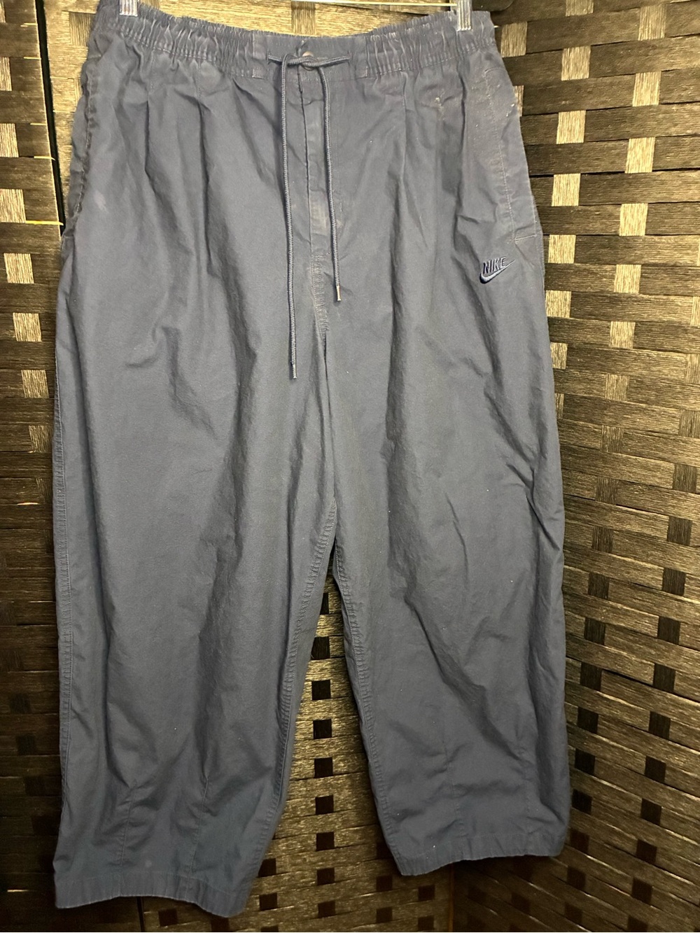 Nike Men's Oversized Navy Drawstring Pants